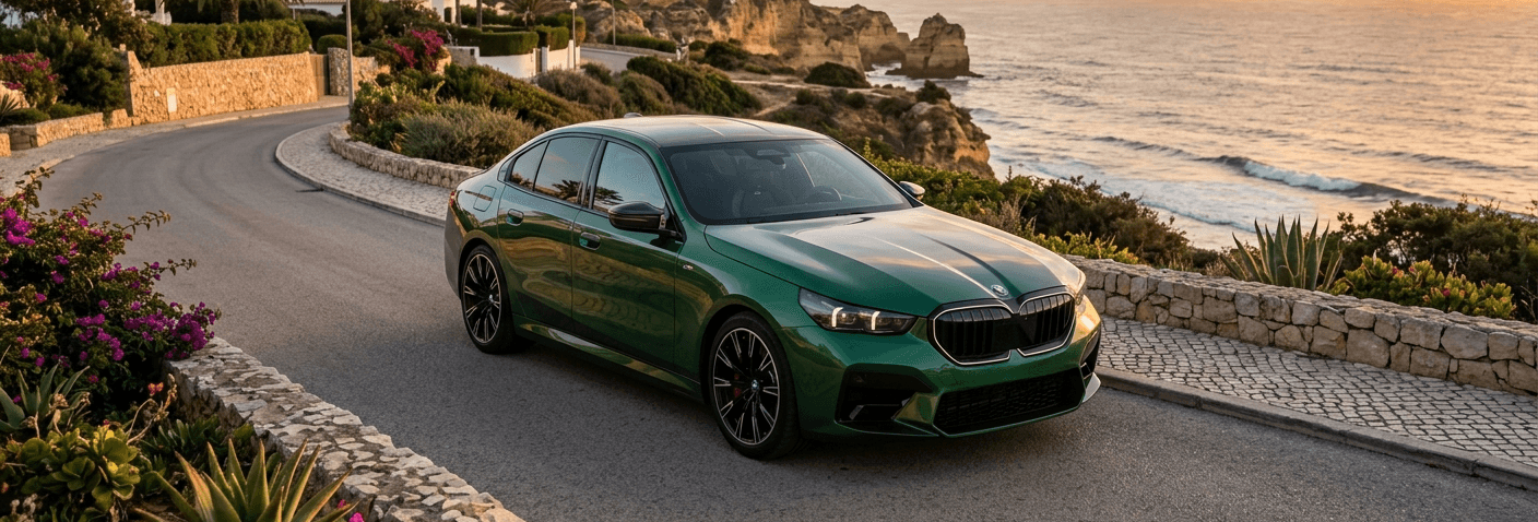 Driving a REV rental along the Algarve coast